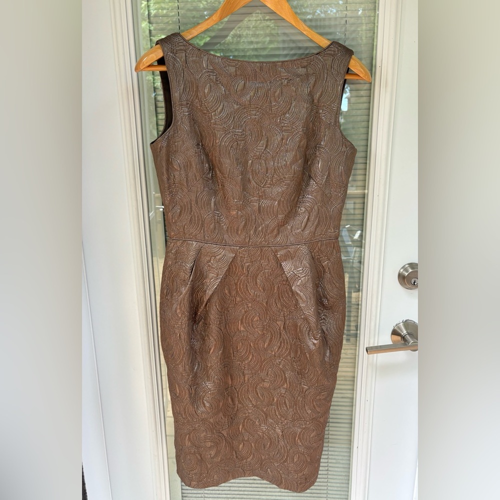 Gorgeous bronze Banana Republic brocade dress size 6 in excellent used condition